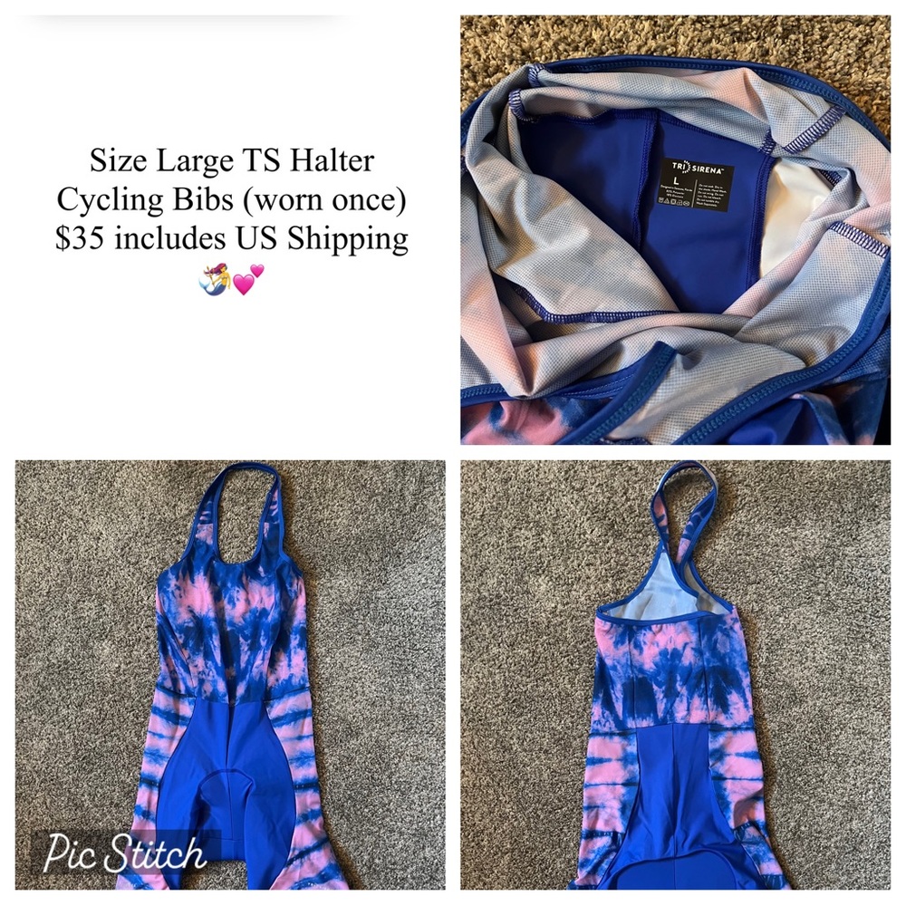 Tri Sirena Halter Cycling bibs
